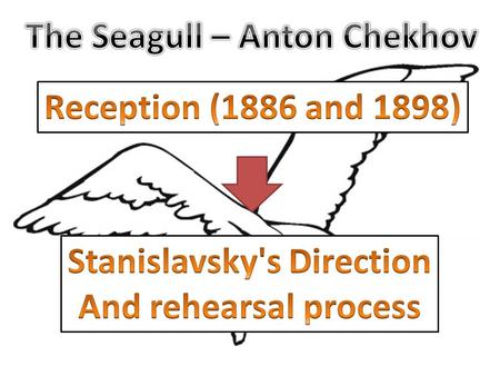 Anton Chekhov Stanislavski * Olga Knipper * The play premieres at the Imperial Alexandrinksy Theatre, St. Petersburg, on the 17th October, directed by.