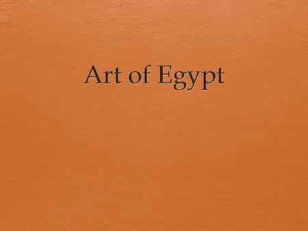 Art of Egypt.