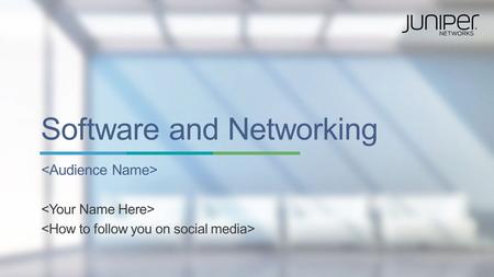 Software and Networking