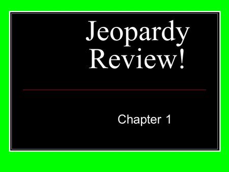 Jeopardy Review! Chapter 1. 20 30 40 50 10 20 30 40 50 10 20 30 40 50 10 20 30 40 50 10 20 30 40 50 10 Origin of The Church HolySpiritEarly Church ChurchApostles.