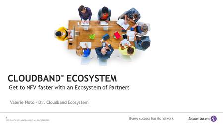 CloudBand™ ecosystem Get to NFV faster with an Ecosystem of Partners