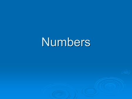 Numbers ZERO 0 ONE 1 TWO 2 THREE 3 FOUR 4 FIVE 5.