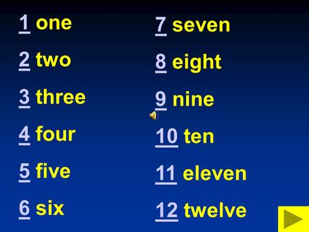 11 one 22 two 33 three 44 four 55 five 66 six 77 seven 88 eight 99 nine 1010 ten 1111 eleven 1212 twelve.