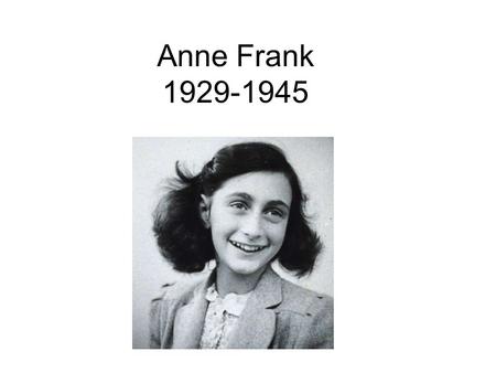 Anne Frank 1929-1945. The Frank family: Otto, Edith, Margot and Anne 1941 - Amsterdam.