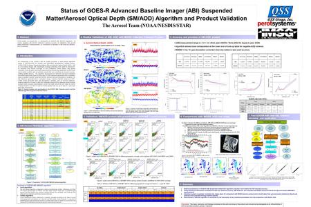 As components of the GOES-R ABI Air Quality products, a multi-channel algorithm similar to MODIS/VIIRS for NOAA’s next generation geostationary satellite.