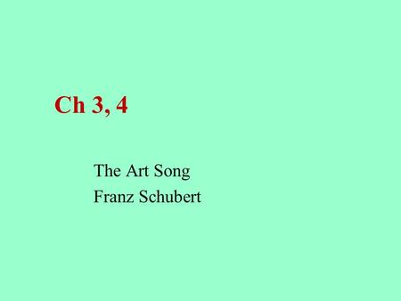 Ch 3, 4 The Art Song Franz Schubert Erlkönig A page from the first edition.