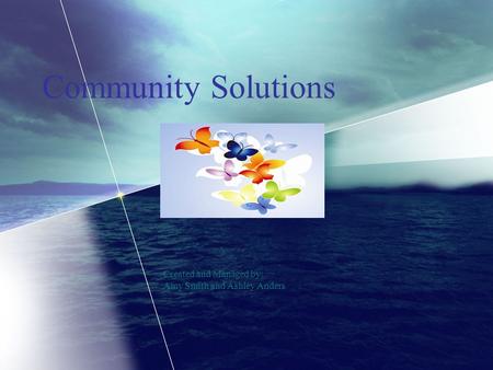 Community Solutions Created and Managed by: Amy Smith and Ashley Anders.