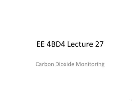 Carbon Dioxide Monitoring