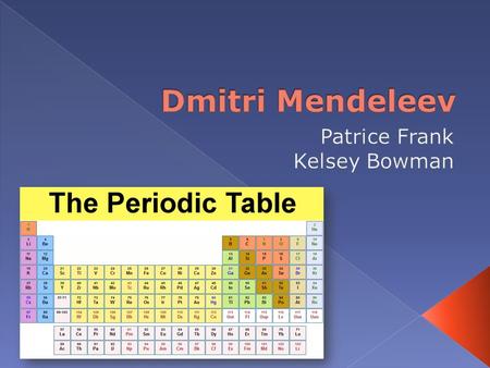  Mendeleev was born in Tobolsk, Siberia in 1834 and died in 1907.  He graduated from St. Petersburg in 1856 after studying science. › Succeeded to the.