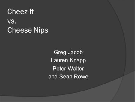 Cheez-It vs. Cheese Nips