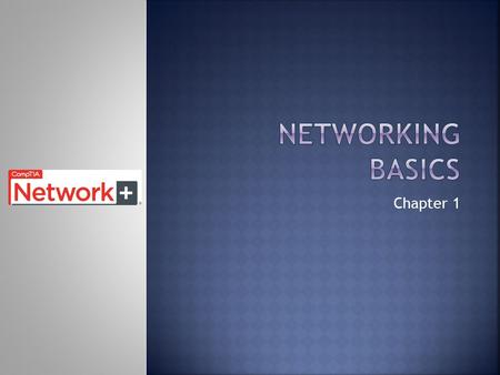 Chapter 1.  Upon completion of this chapter, you should be able to:  Define & identify different types of networks  Describe the advantages & disadvantages.