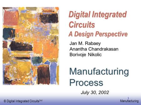 Digital Integrated Circuits A Design Perspective