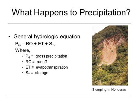 What Happens to Precipitation?