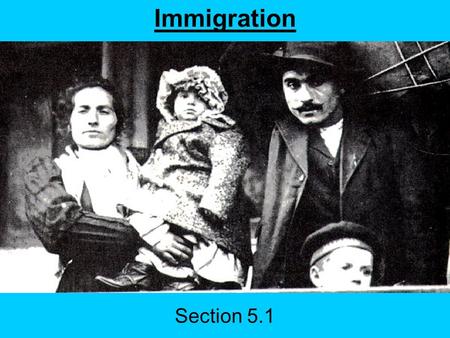 Section 5.1 Immigration. Today’s Agenda Current Events Immigration Slide Show Presentations –George Bellows –Alfred Stieglitz Homework –Start reading.