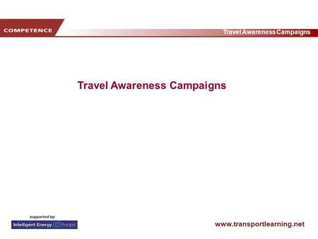 Www.transportlearning.net Travel Awareness Campaigns.