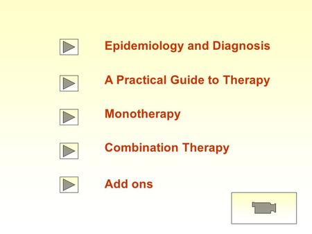 Epidemiology and Diagnosis A Practical Guide to Therapy Monotherapy Combination Therapy Add ons.