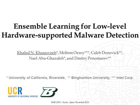 Ensemble Learning for Low-level Hardware-supported Malware Detection