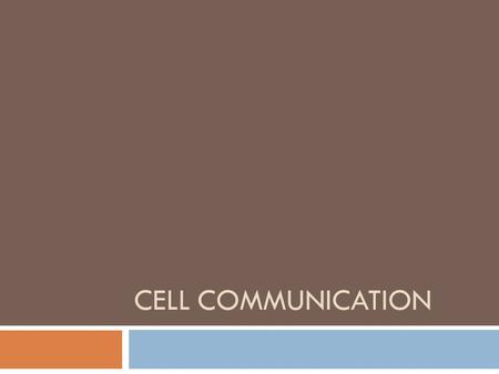 Cell Communication.