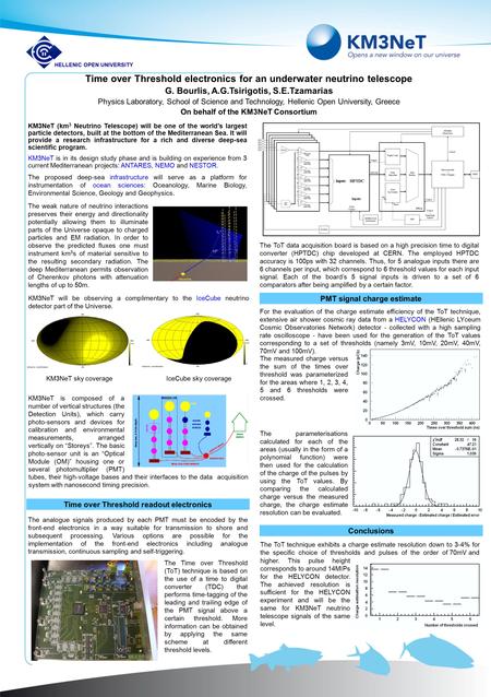 Time over Threshold electronics for an underwater neutrino telescope G. Bourlis, A.G.Tsirigotis, S.E.Tzamarias Physics Laboratory, School of Science and.