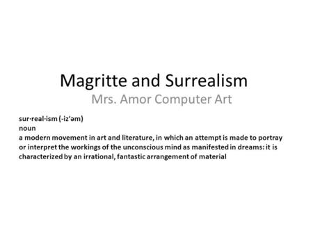 Magritte and Surrealism