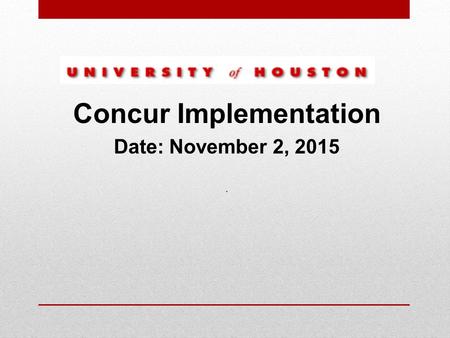 Concur Implementation