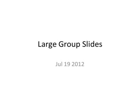 Large Group Slides Jul 19 2012. Luke 10:25-37 25 On one occasion an expert in the law stood up to test Jesus. “Teacher,” he asked, “what must I do to.