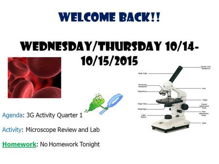 Wednesday/Thursday 10/14-10/15/2015