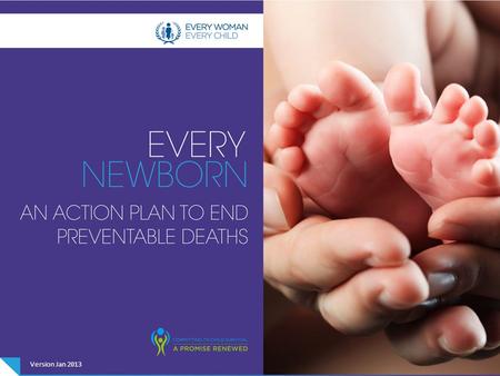 Version Jan 2013. 44 percent of all under five deaths (2.9 million) are newborns, and another 2.6 million babies are stillborn, yet huge potential for.