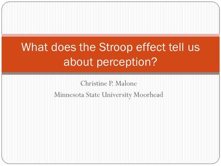 What does the Stroop effect tell us about perception?