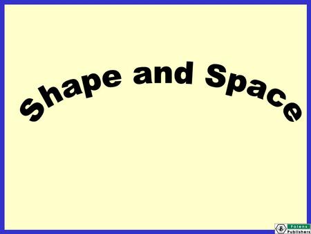 Today we will be learning to make and describe 2-D shapes.