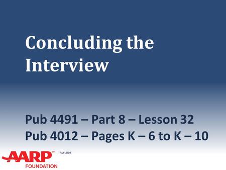 Concluding the Interview