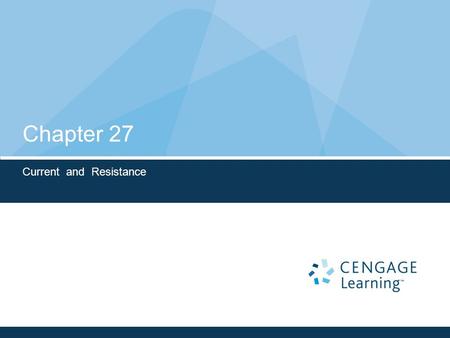 Chapter 27 Current and Resistance. Electrical Conduction – A Model Treat a conductor as a regular array of atoms plus a collection of free electrons.