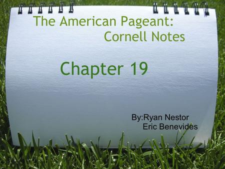 The American Pageant: Cornell Notes