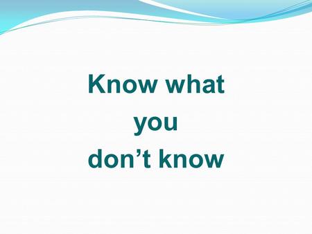 Know what you don’t know. about CANCER Presented by : Ahmed Elgaarany Doaa Zamel.