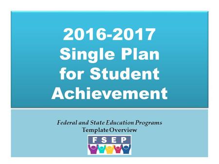 Single Plan for Student Achievement