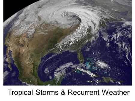 Tropical Storms & Recurrent Weather. Biblical Reference Before very long, a wind of hurricane force, called the Northeaster, swept down from the island.