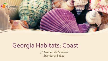 Georgia Habitats: Coast 3 rd Grade Life Science Standard: S3L1a.