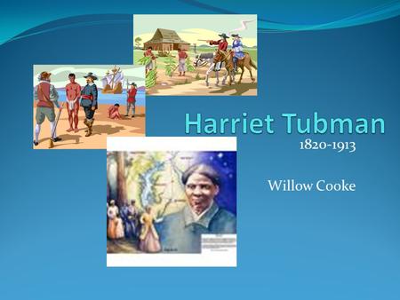 1820-1913 Willow Cooke. Early Years Harriet was born a slave. Harriet did hard work as a child. Slaves were not aloud to learn including Harriet because.