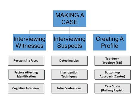 MAKING A CASE Interviewing Witnesses Interviewing Suspects Creating A Profile Recognising Faces.