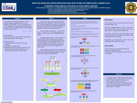 TEMPLATE DESIGN © 2008 www.PosterPresentations.com DISCUSSION: The risk of overt PUR in our study is extremely low (0.48%) compared to others [1,2,3].