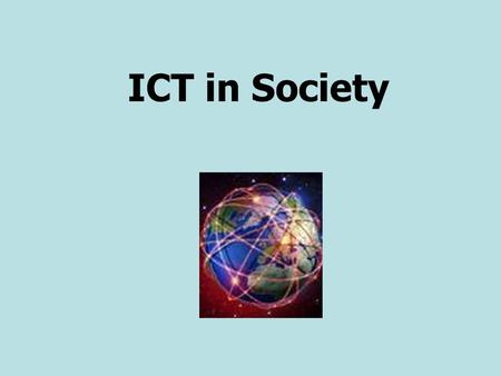 ICT in Society.