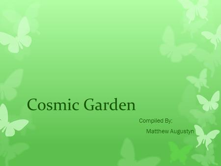 Cosmic Garden Compiled By; Matthew Augustyn. Shooting Star Flower The Shooting star’s scientific name is Dodecathon media It is also known as the Pride.