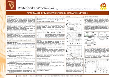 Z bigniew Leonowicz, Wroclaw University of Technology Z bigniew Leonowicz, Wroclaw University of Technology, Poland XXIX  IC-SPETO.