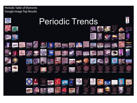 Periodic Trends.