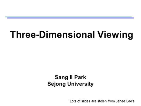 Three-Dimensional Viewing