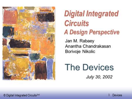 Digital Integrated Circuits A Design Perspective