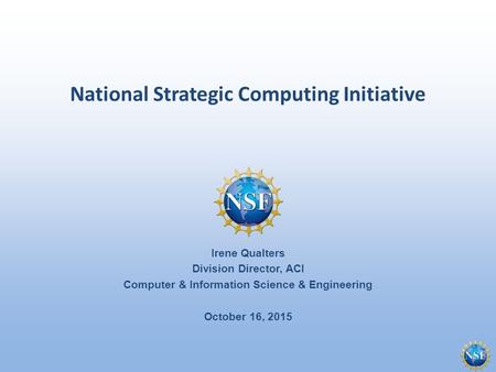 National Strategic Computing Initiative