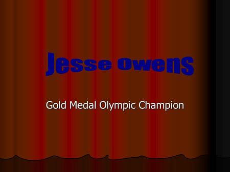 Gold Medal Olympic Champion