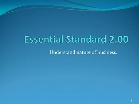 Understand nature of business. 1. Understand production and operations. 2.