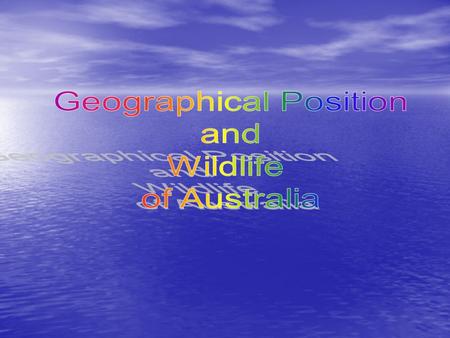 PLAN 1.Why I have chosen this theme 2.Southern tropic 2.1.Geographical position 2.2.Climate 2.3.Flora and Fauna 2.4.Natural sights 3.My own opinion 4.The.